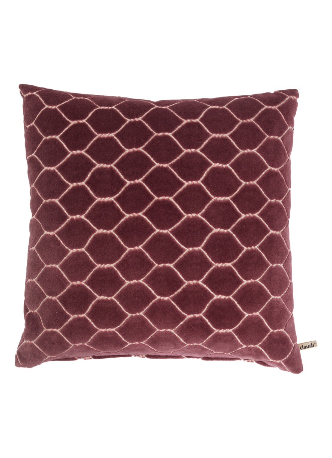Claudi Farray sierkussen 50 x 50 cm - voorkant 3 paars