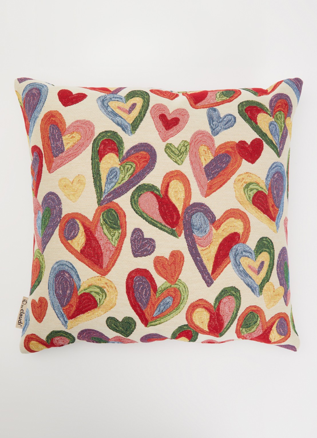 Claudi Heart Art sierkussen 50 x 50 cm - detail multicolor
