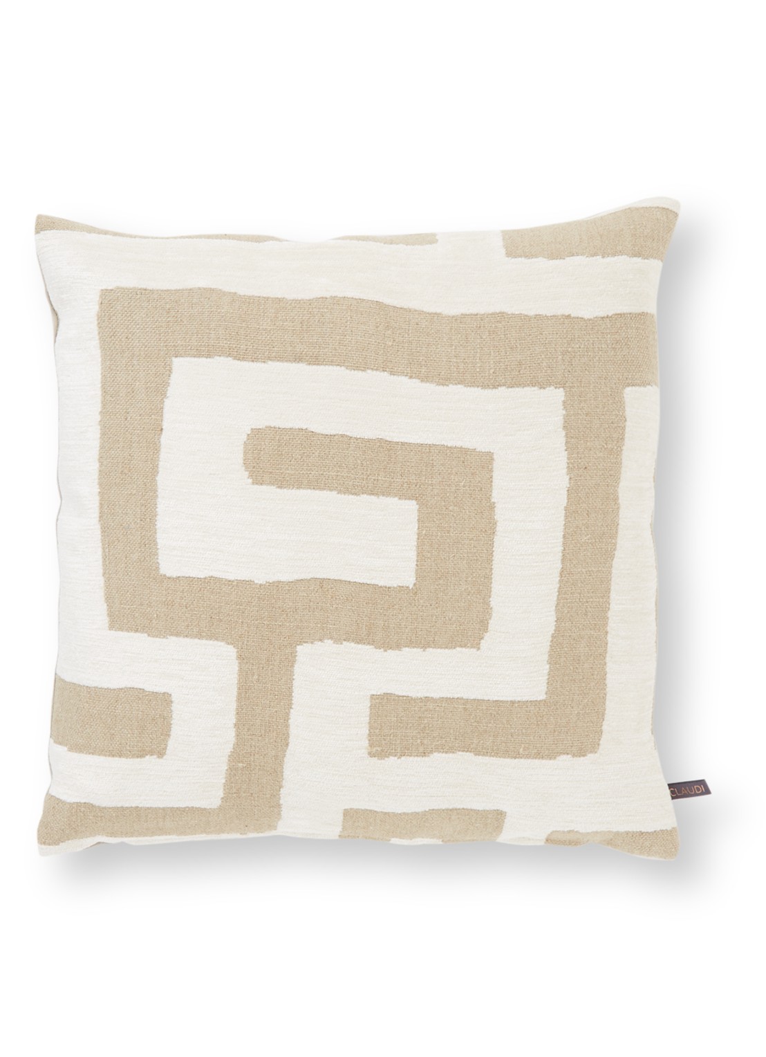 Claudi Kubana sierkussen 45 x 45 cm - voorkant 3 donkerbeige