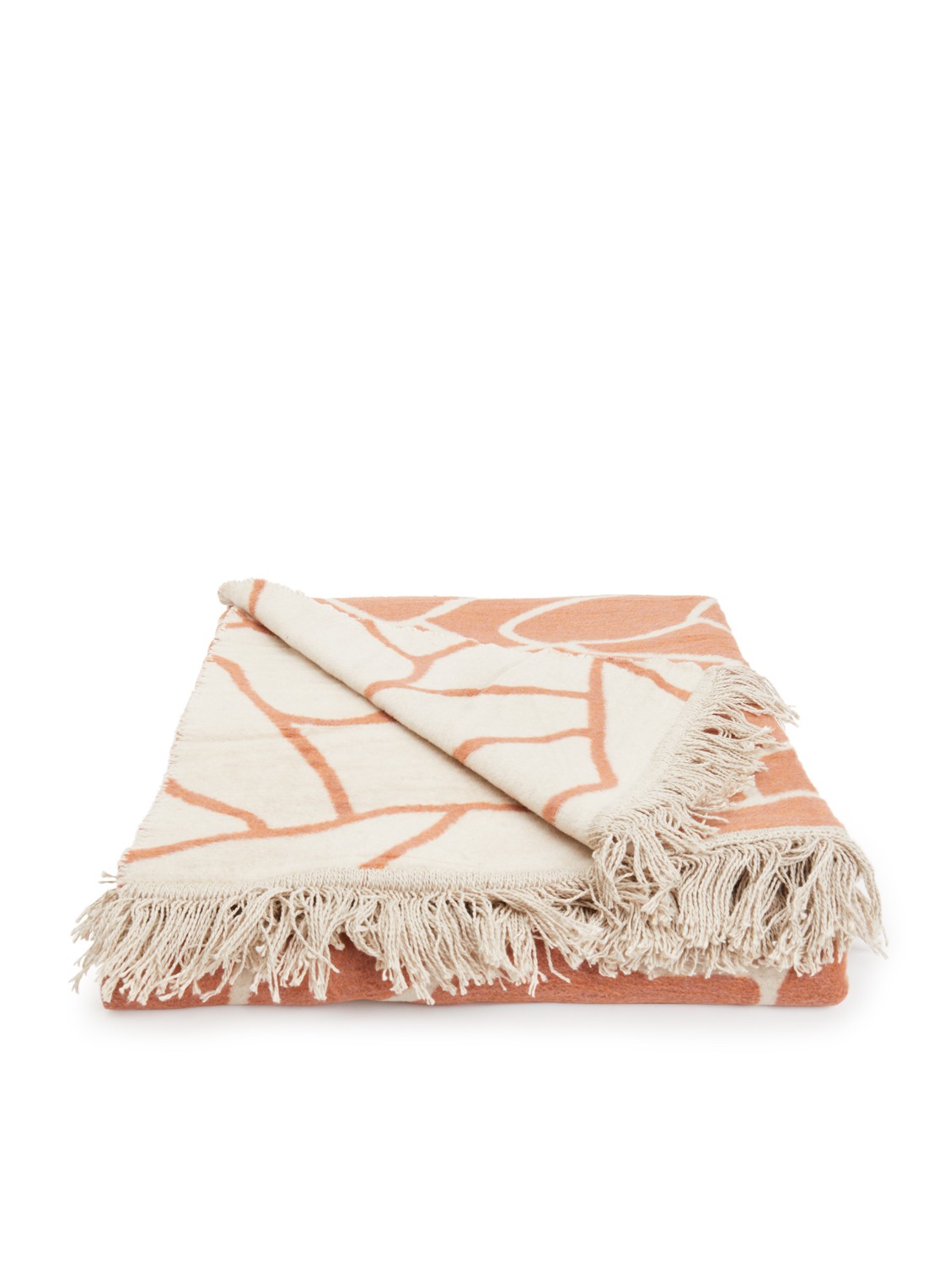 Claudi Lineast plaid 150 x 200 cm - voorkant 2 roestbruin