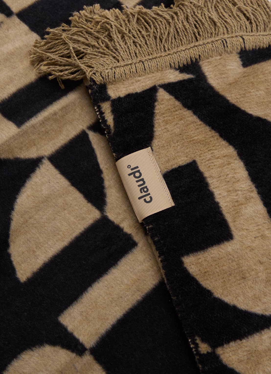 Claudi Lonata plaid 150 x 200 cm - detail bruin