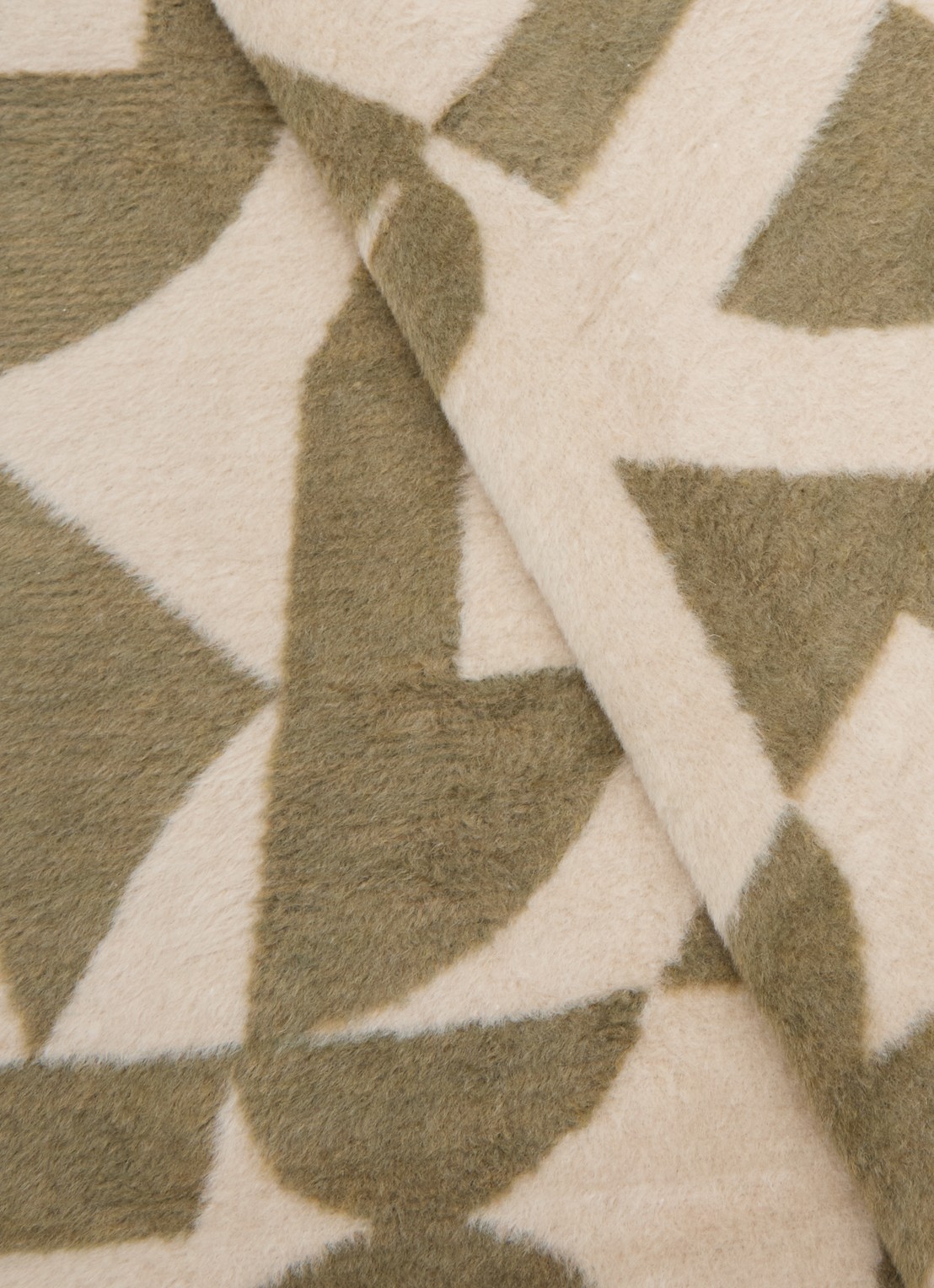 Claudi Lonata plaid 150 x 200 cm - detail 3 olijfgroen