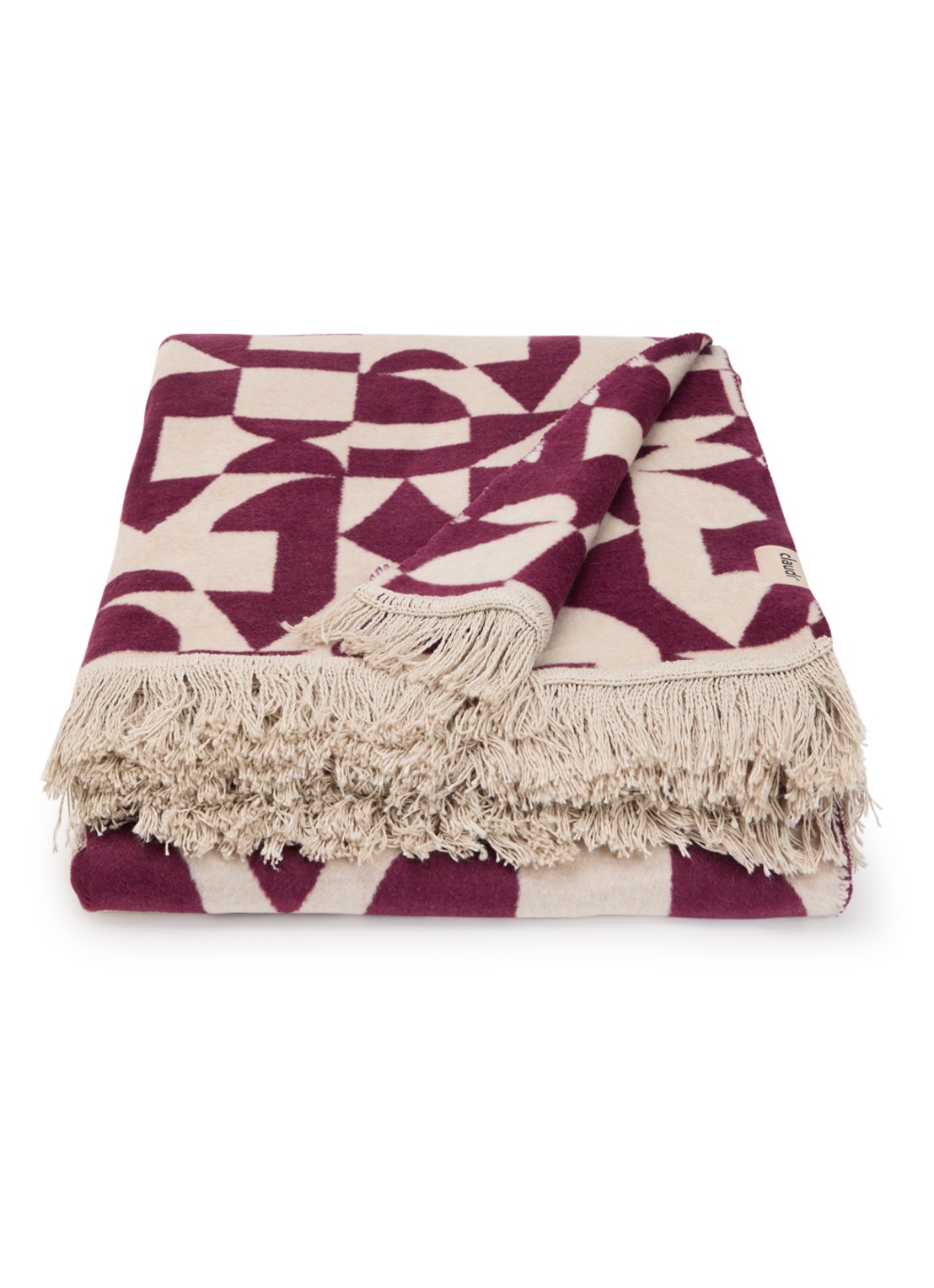 Claudi Lonata plaid 150 x 200 cm - voorkant aubergine