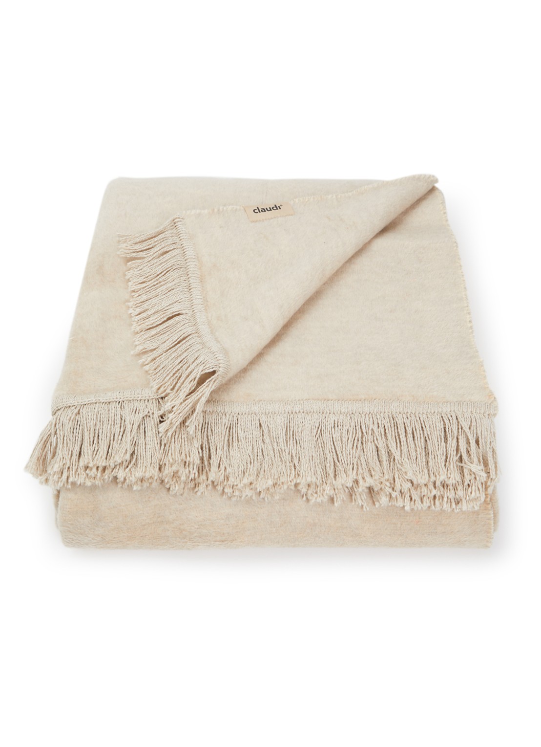 Claudi Paulos plaid 150 x 200 cm - voorkant beige
