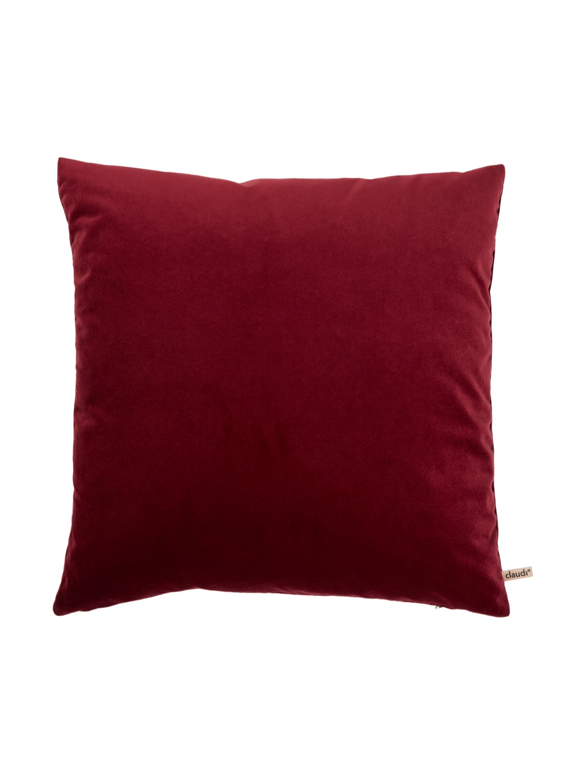 Claudi Scott sierkussen 50 x 50 cm - voorkant donkerrood