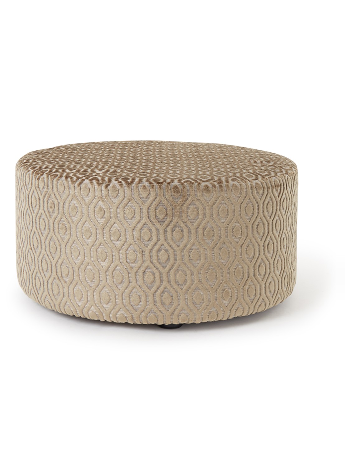 Claudi Shenley poef 60 cm - voorkant olijfgroen