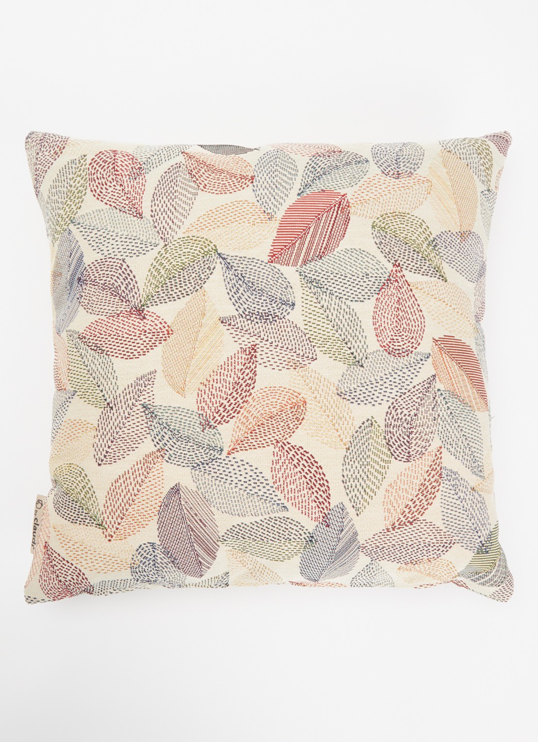 Claudi Stitch Leaf sierkussen 45 x 45 cm - detail 3 beige