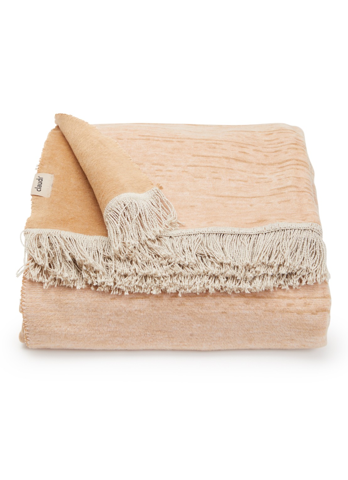 Claudi Streps plaid 150 x 200 cm - voorkant beige