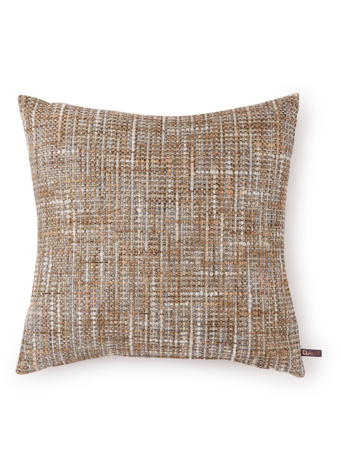 Claudi Tawnia sierkussen 45 x 45 cm - voorkant taupe