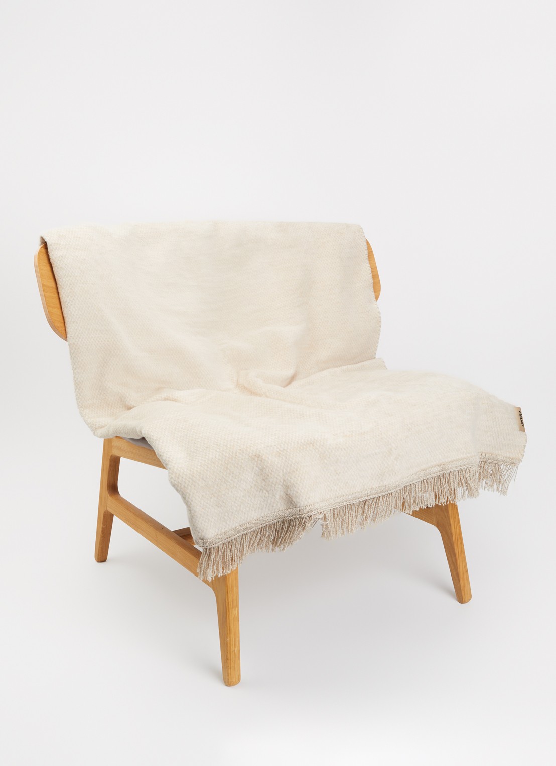 Claudi Unami Latte plaid 150 x 200 cm - voorkant 2 beige