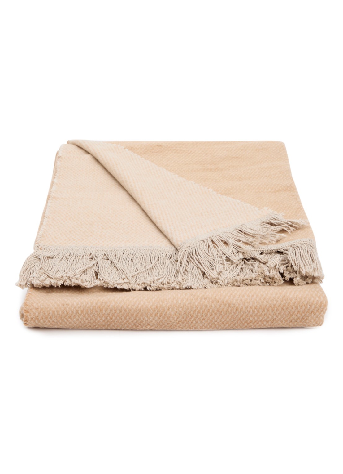 Claudi Unami Plaid 150 x 200 cm - voorkant camel