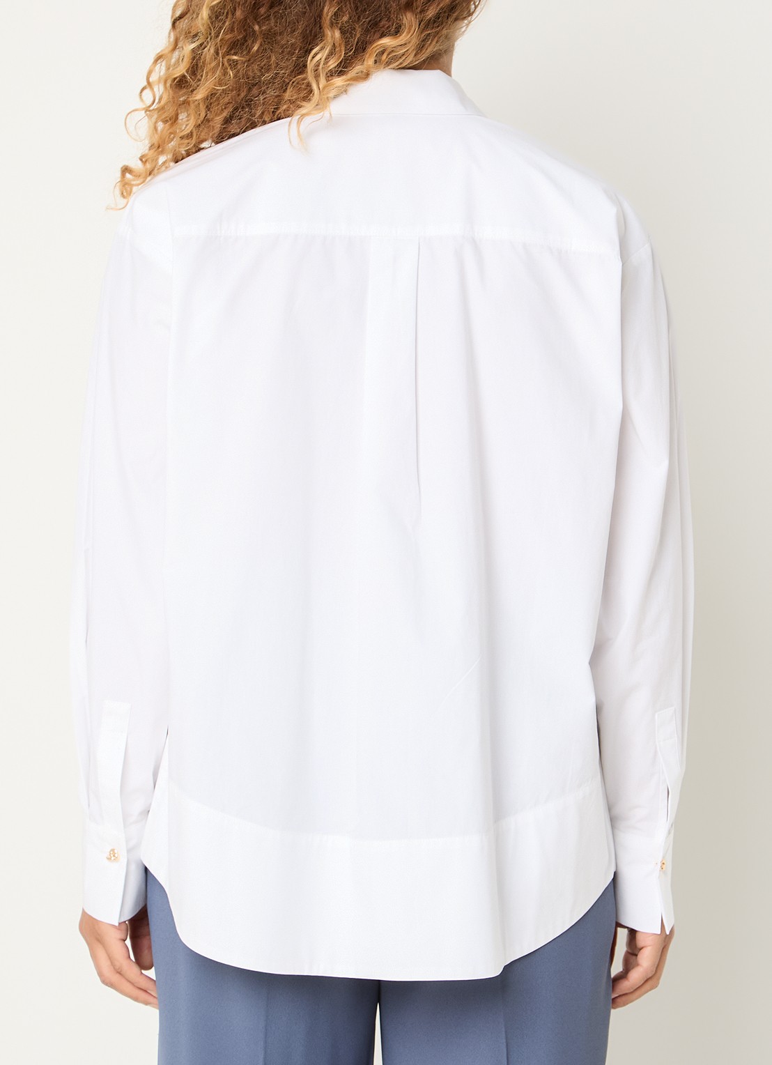 Claudia Sträter Blouse met kraag - achterkant 3 wit