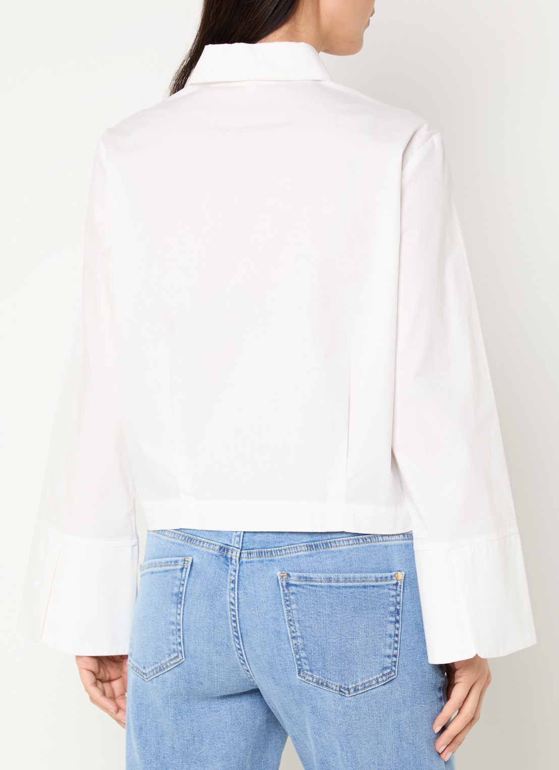 Claudia Sträter Blouse van katoen - achterkant 4 wit