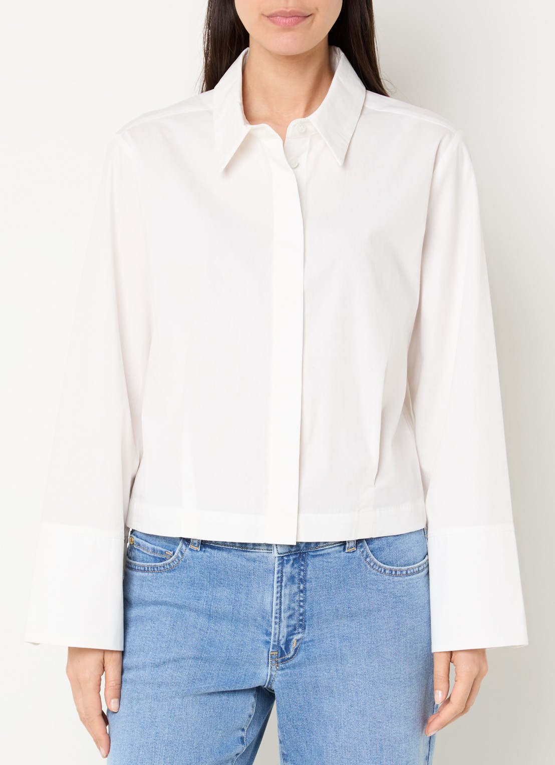 Claudia Sträter Blouse van katoen - detail 3 wit