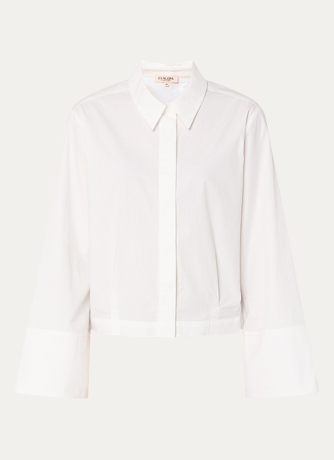 Claudia Sträter Blouse van katoen - voorkant wit