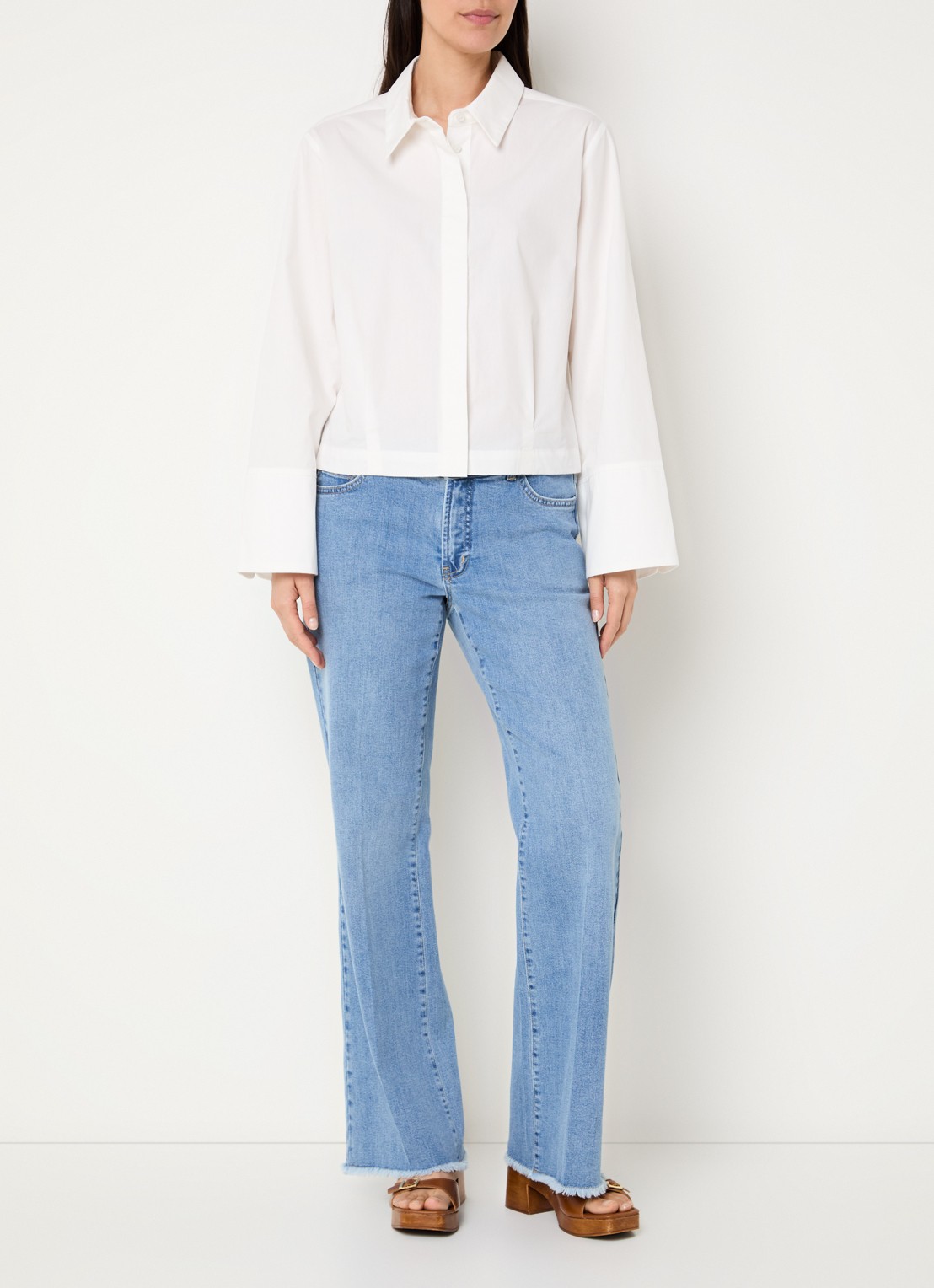 Claudia Sträter Blouse van katoen - voorkant 2 wit