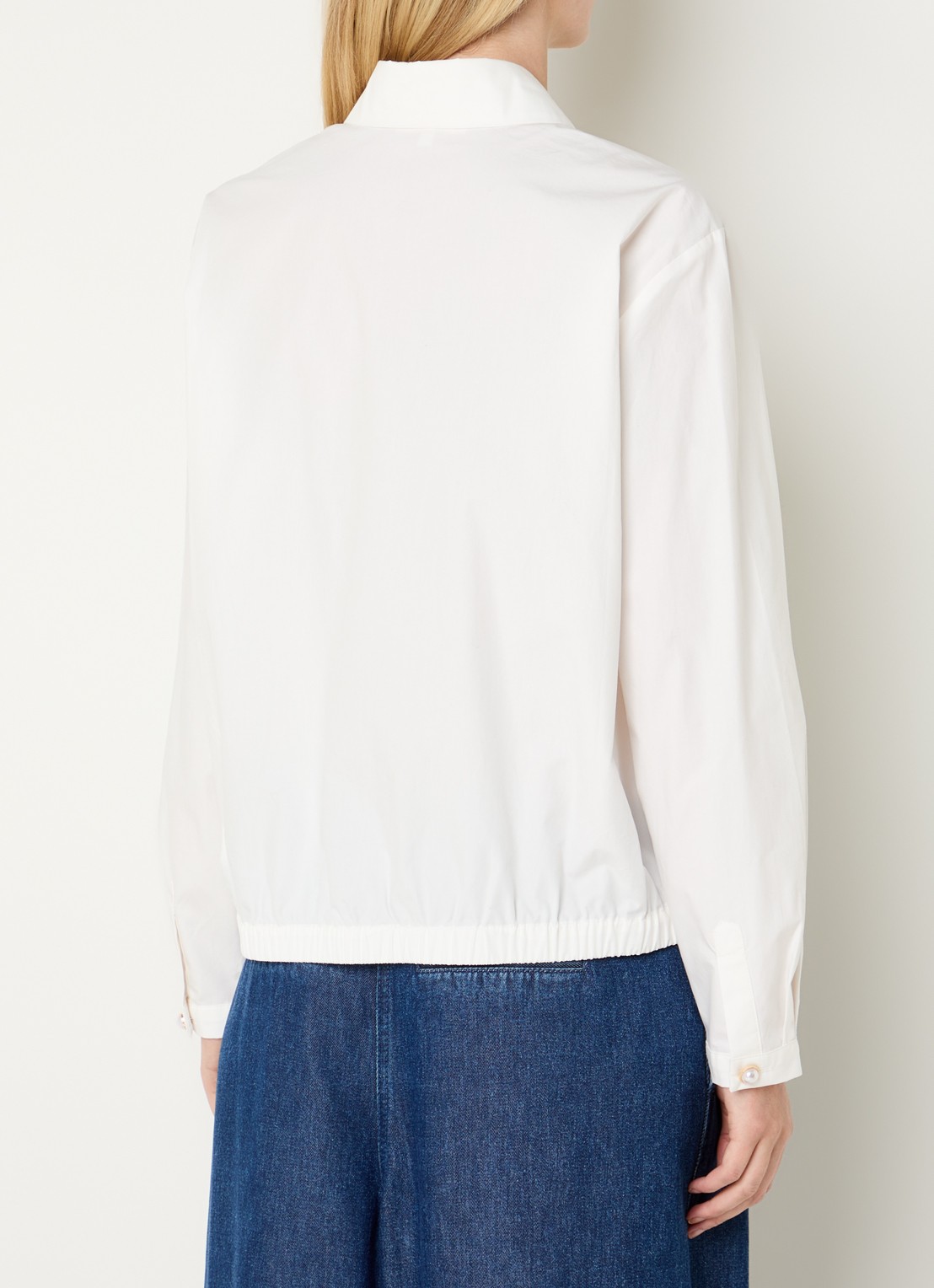 Claudia Sträter Blouse van katoen - achterkant 4 gebroken wit