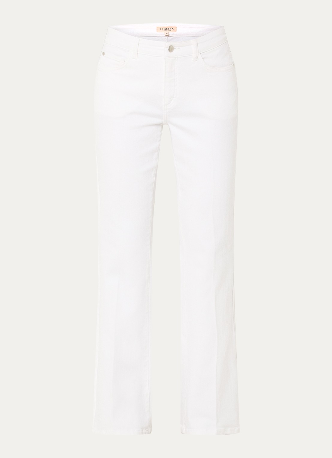 Claudia Sträter Fleur low waist straight leg jeans met gekleurde wassing - voorkant 4 wit