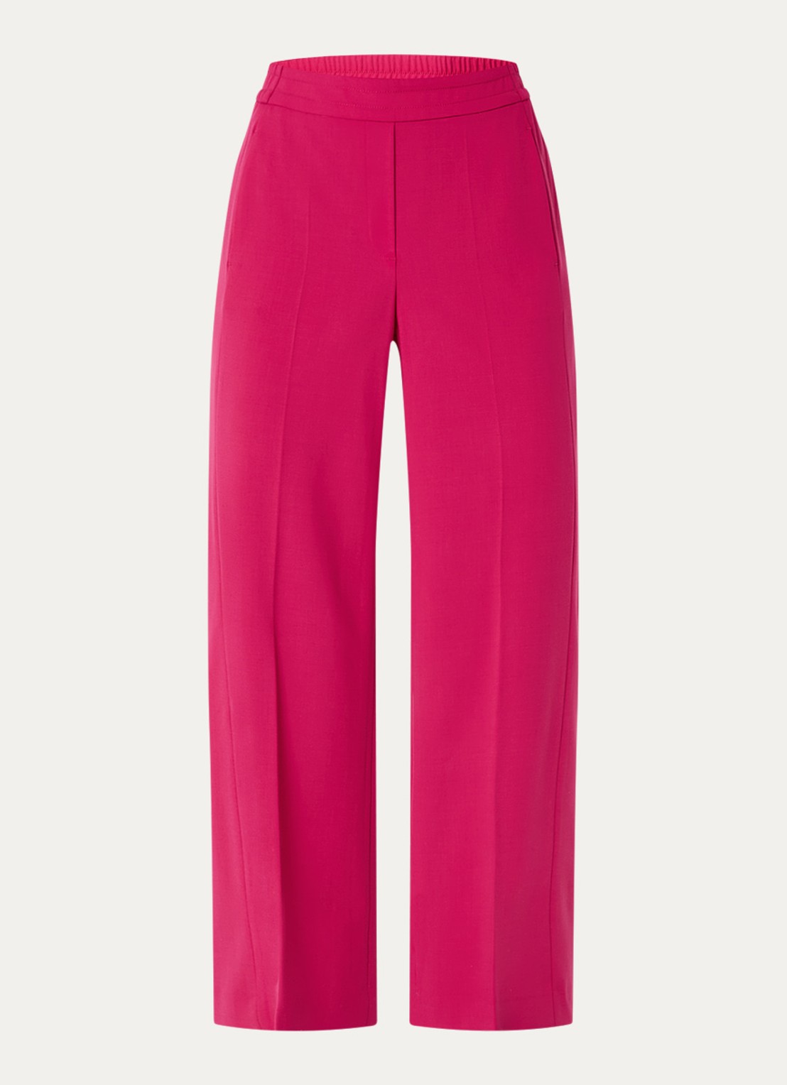 Claudia Sträter High waist wide fit pantalon met steekzakken - voorkant 2 donkerroze