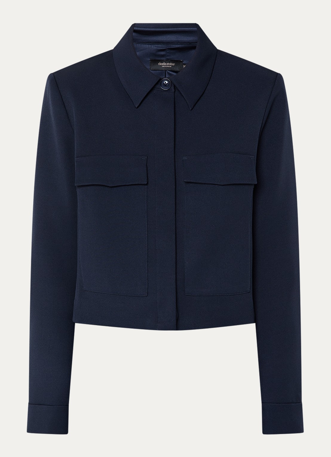 Claudia Sträter Jack met borstzakken - voorkant 3 donkerblauw