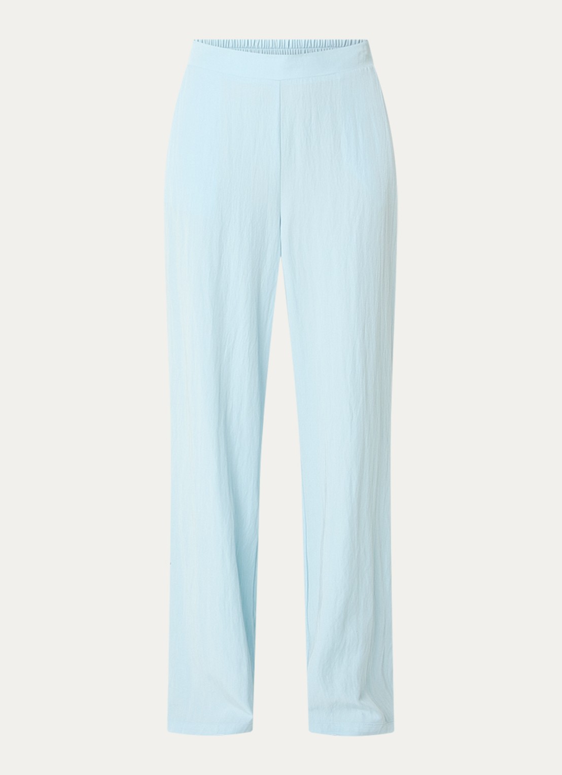 Claudia Sträter Mid waist straight fit broek met steekzakken  - voorkant 2 lichtblauw