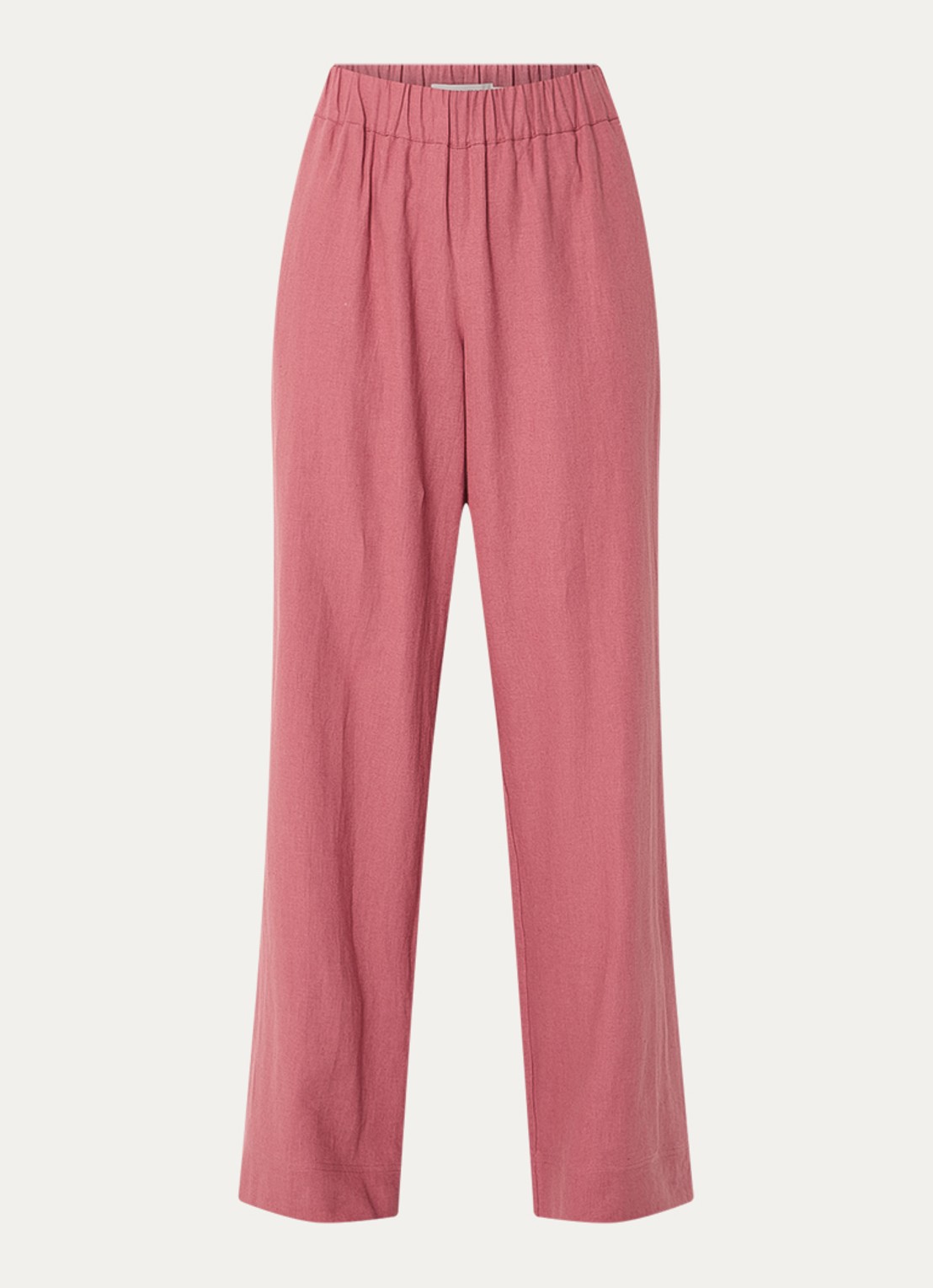 Claudia Sträter Mid waist wide fit broek met steekzakken - voorkant 3 oudroze