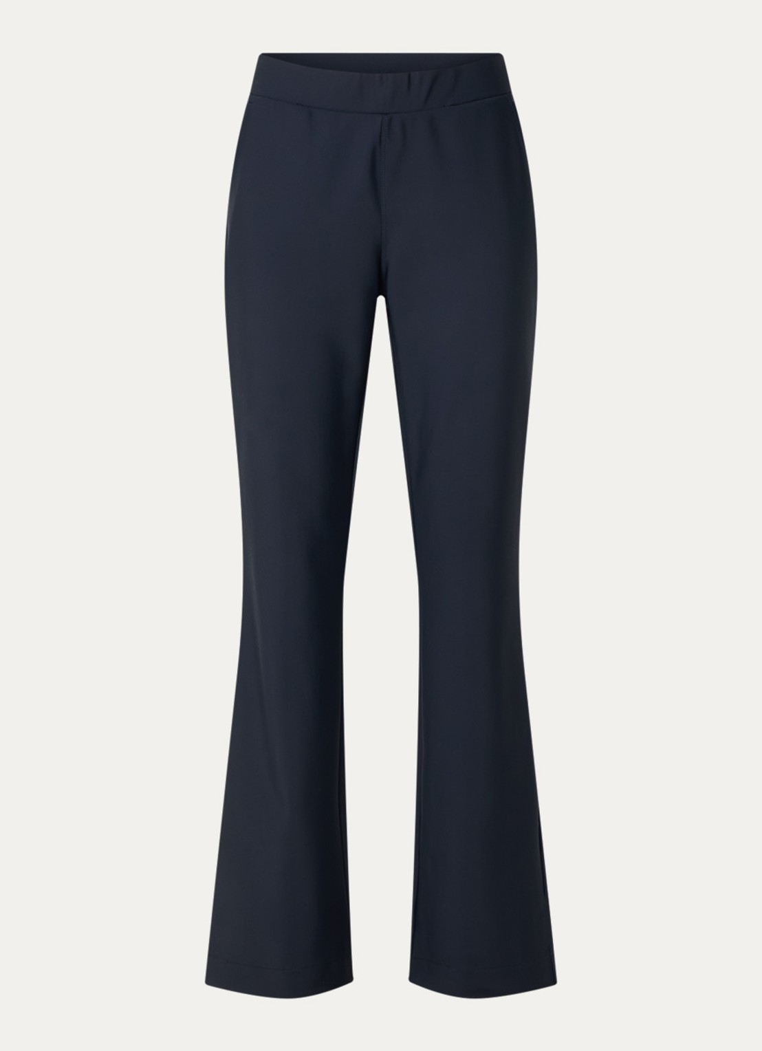 Claudia Sträter Noos high waist flared fit pantalon met steekzakken - voorkant donkerblauw
