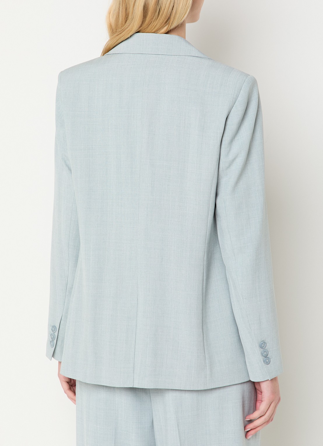 Claudia Sträter Oversized blazer met klepzakken - achterkant 4 grijsmele