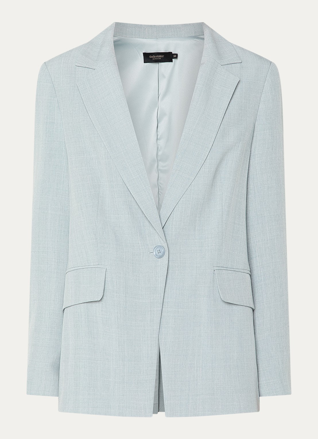 Claudia Sträter Oversized blazer met klepzakken - voorkant grijsmele