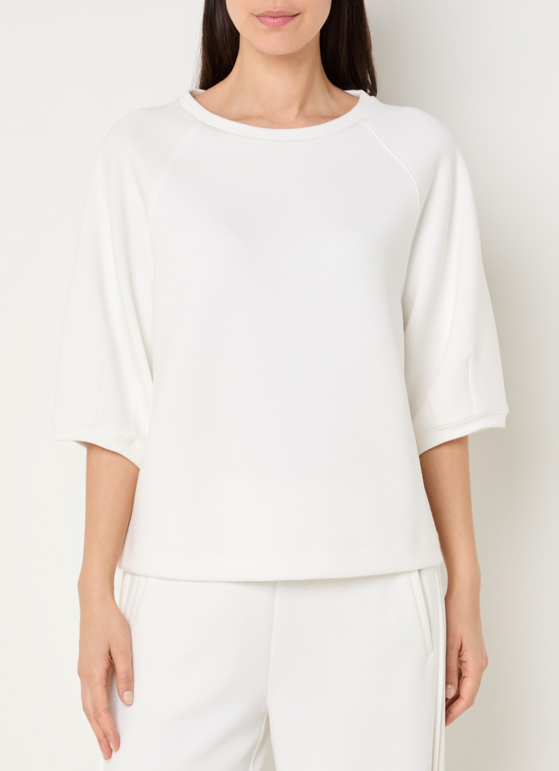 Claudia Sträter T-shirt met boothals - detail 4 wit