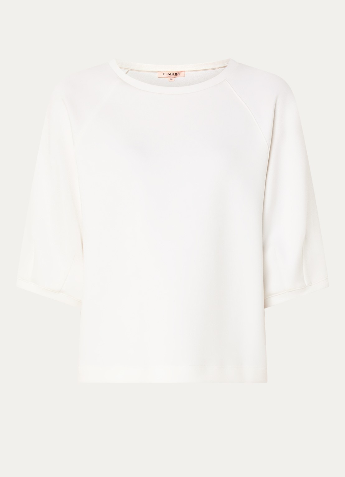 Claudia Sträter T-shirt met boothals - voorkant wit