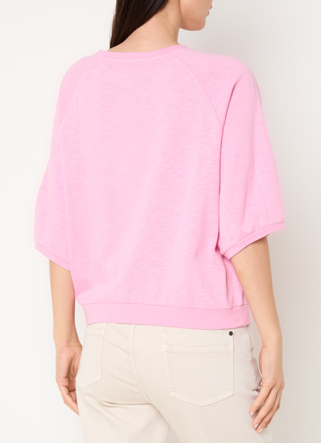 Claudia Sträter T-shirt met boothals - achterkant roze