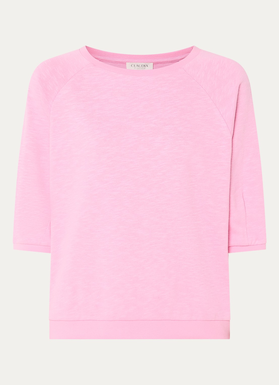 Claudia Sträter T-shirt met boothals - voorkant 2 roze
