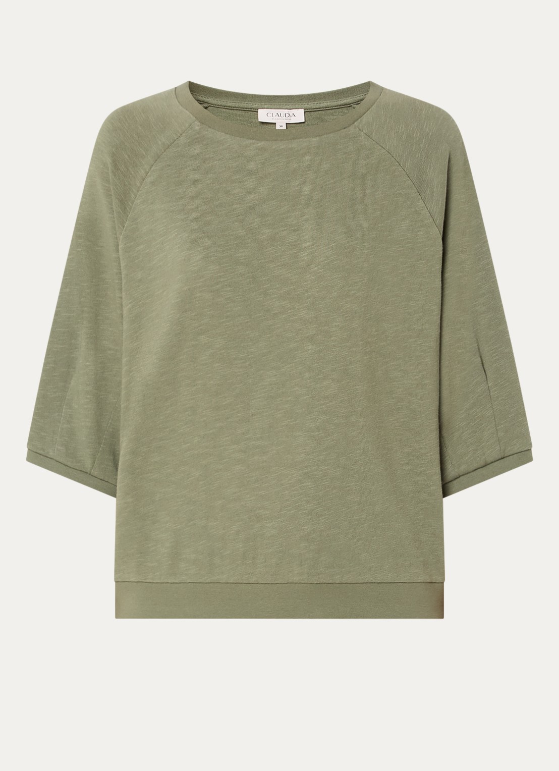Claudia Sträter T-shirt met boothals - voorkant 2 groen