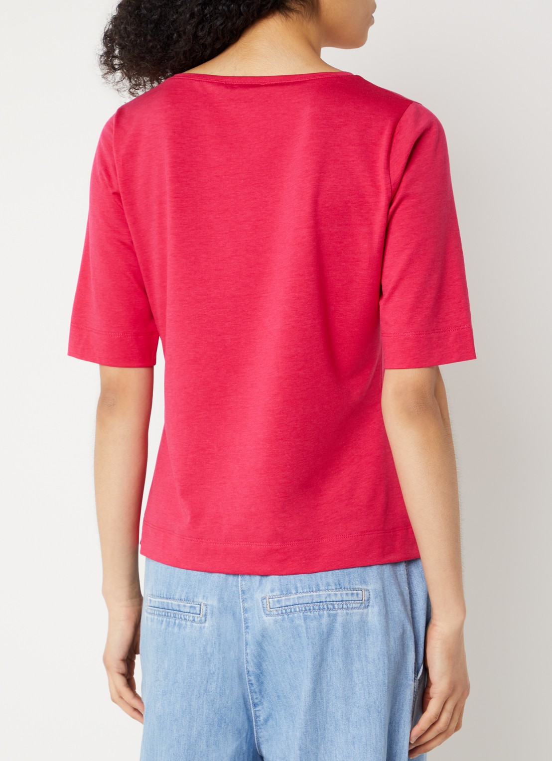 Claudia Sträter T-shirt met boothals - achterkant 4 gebroken wit