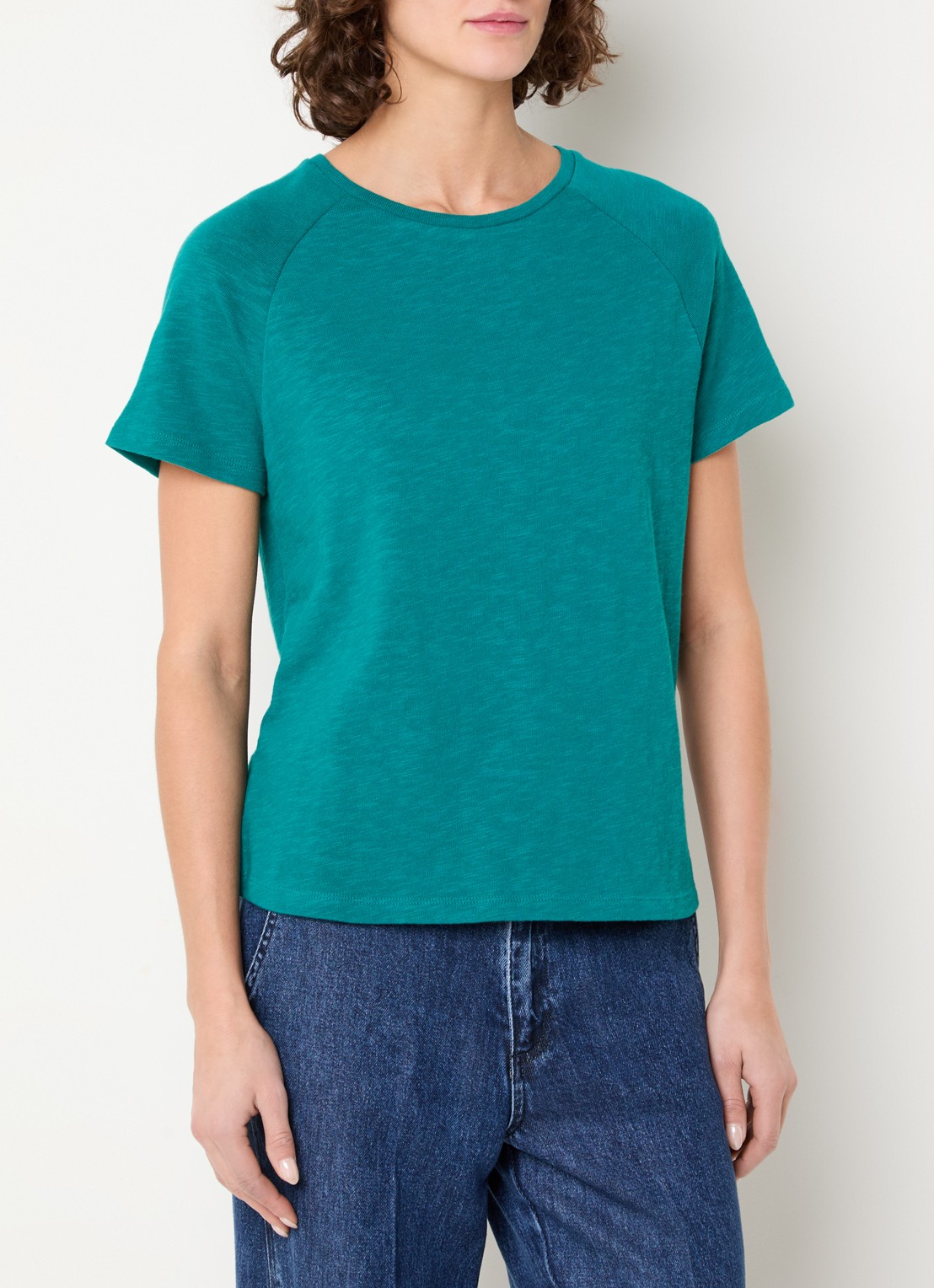 Claudia Sträter T-shirt met ronde hals - detail zeegroen