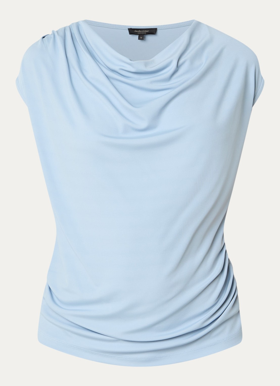 Claudia Sträter T-shirt met ronde hals - voorkant blauwgrijs