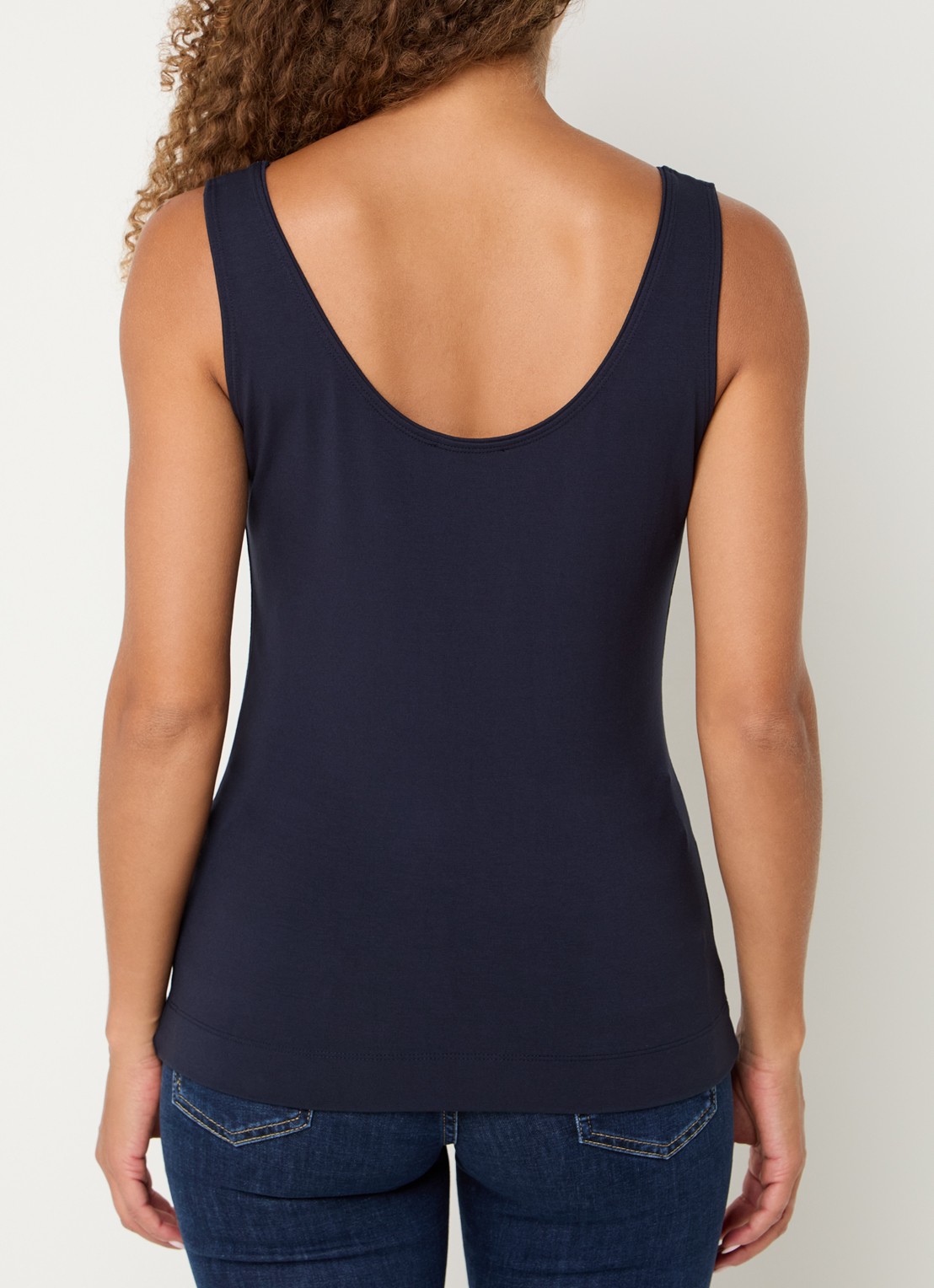 Claudia Sträter Tanktop met ronde hals - achterkant donkerblauw