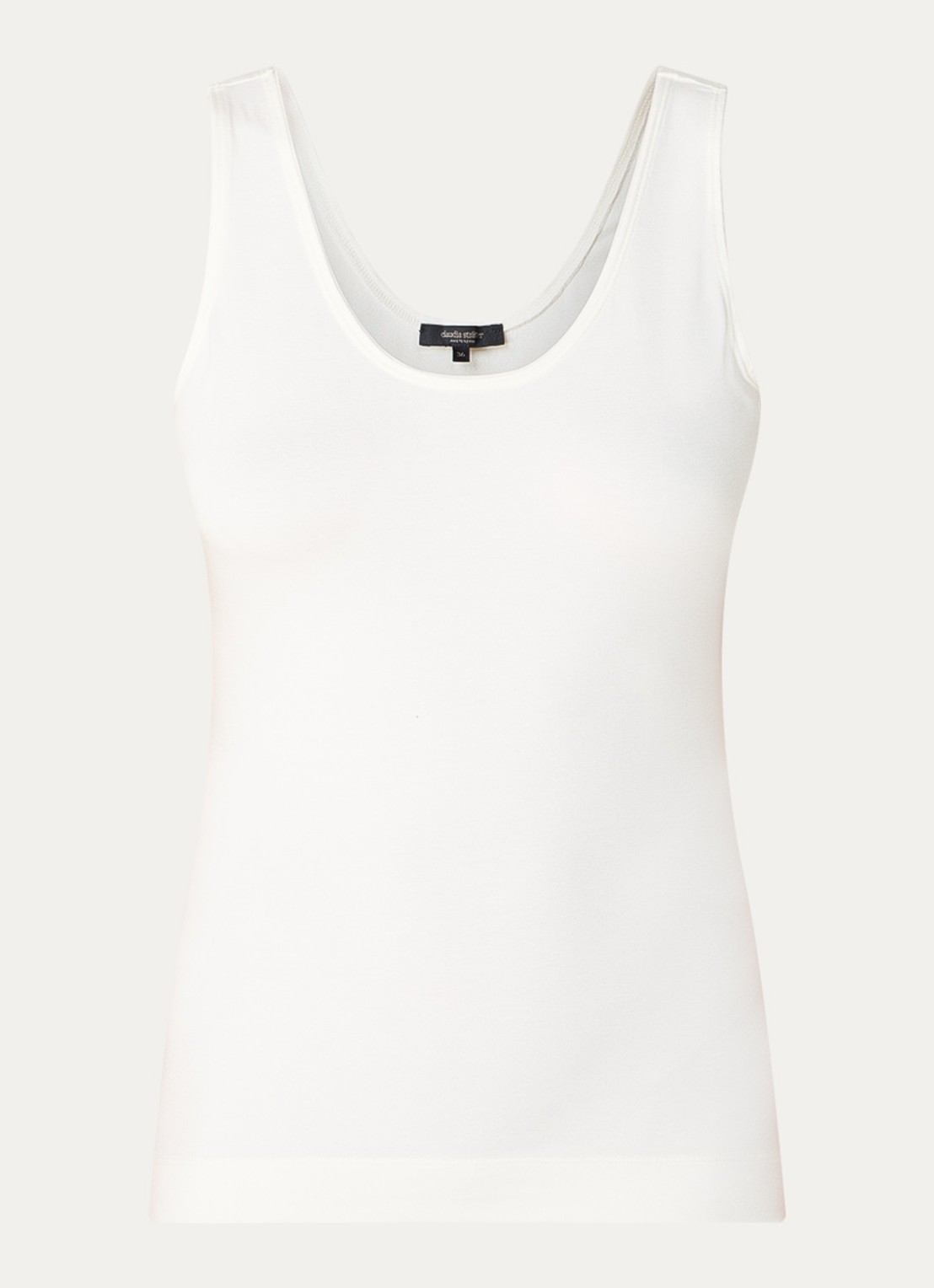 Claudia Sträter Tanktop met ronde hals - voorkant 2 gebroken wit