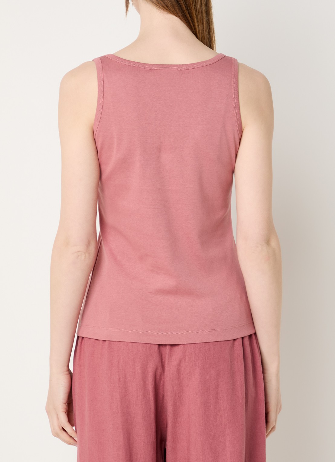 Claudia Sträter Tanktop met ronde hals - achterkant oudroze