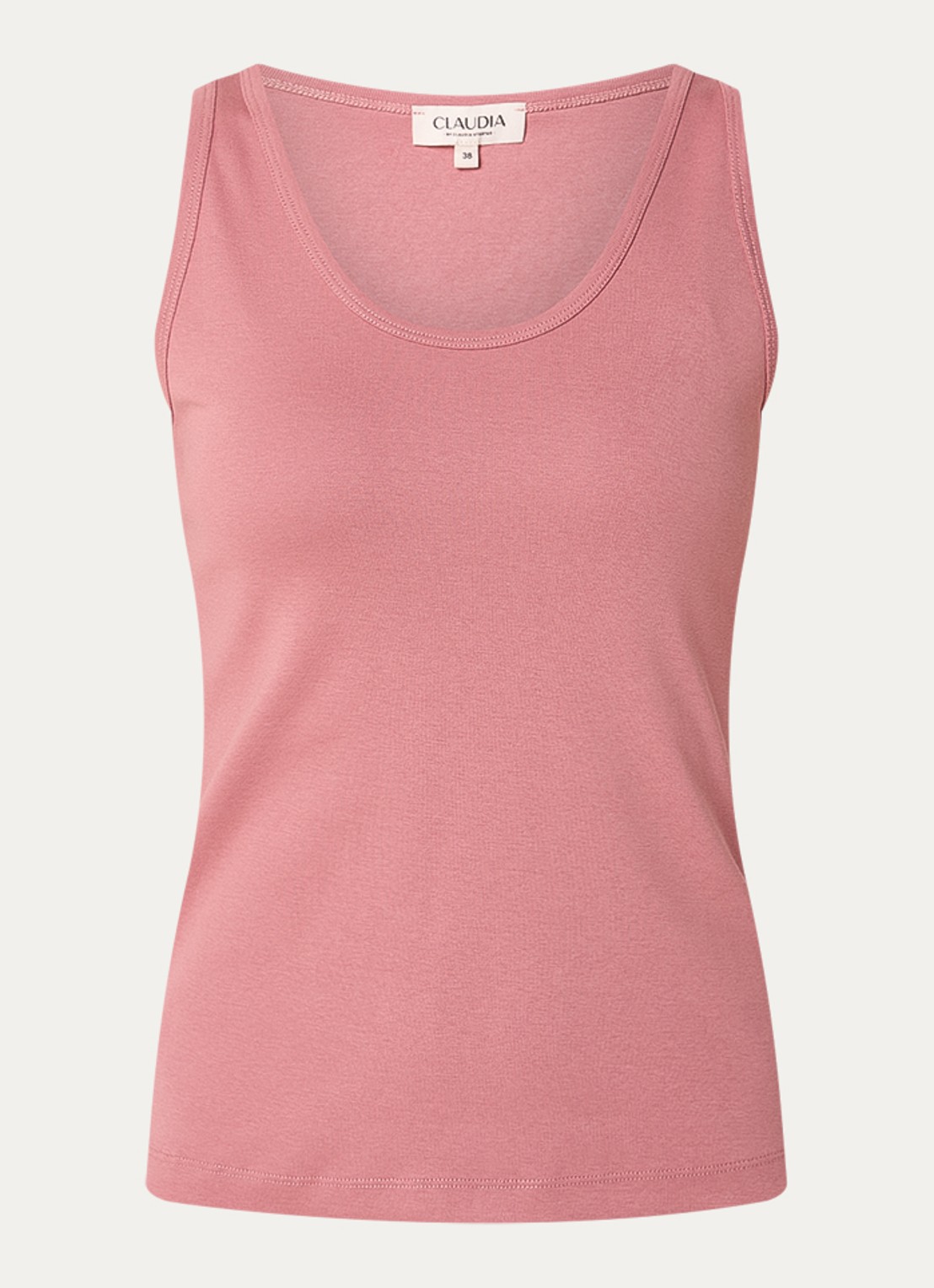 Claudia Sträter Tanktop met ronde hals - voorkant 2 oudroze