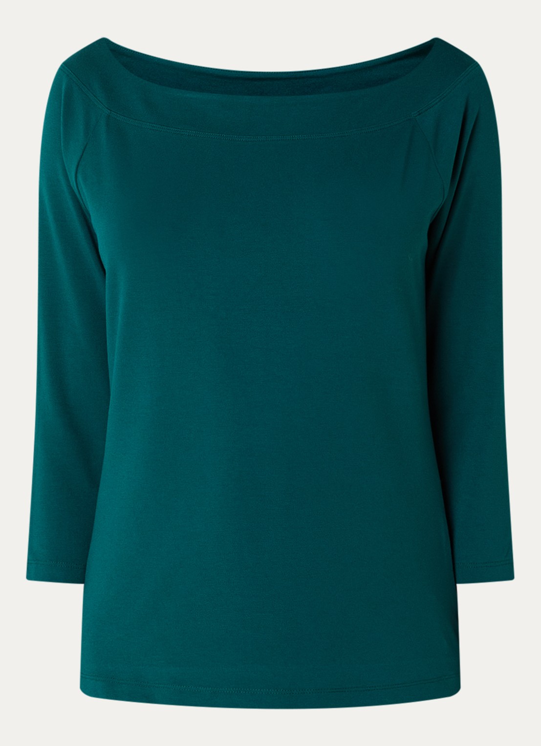 Claudia Sträter Top met boothals - voorkant hazelnootbruin
