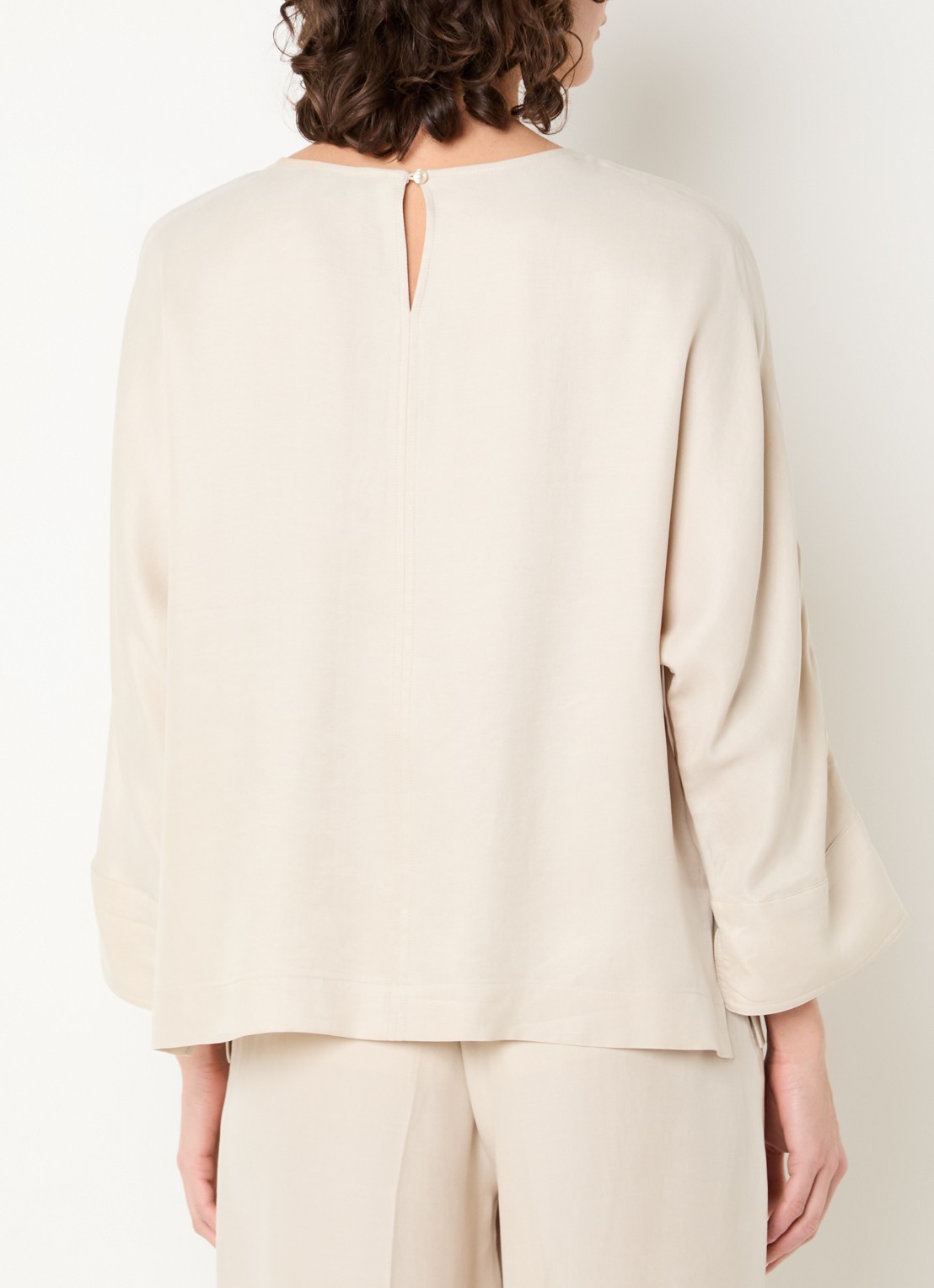 Claudia Sträter Tuniek met borstzak - achterkant beige