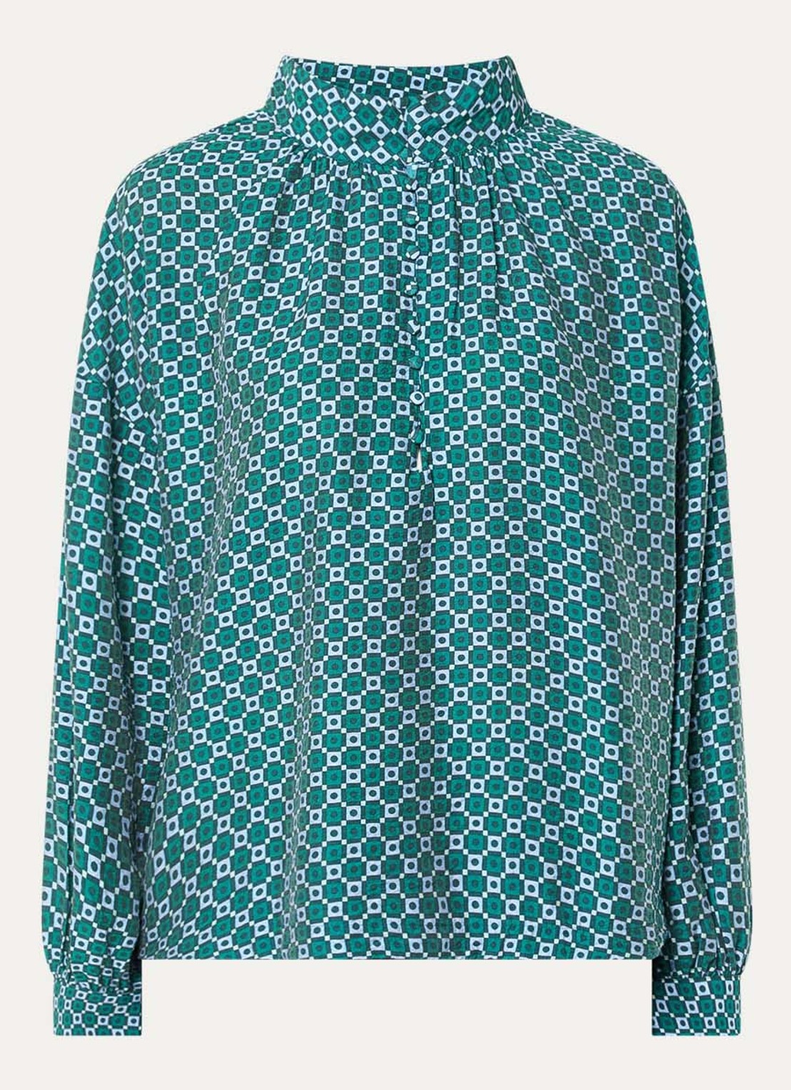 Claudia Sträter Tuniek met print - voorkant groen