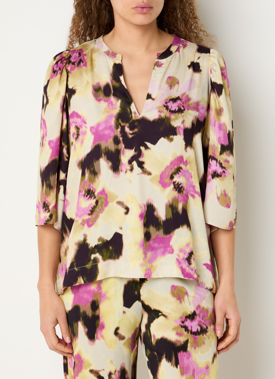 Claudia Sträter Tuniek met print  - detail 4 roze