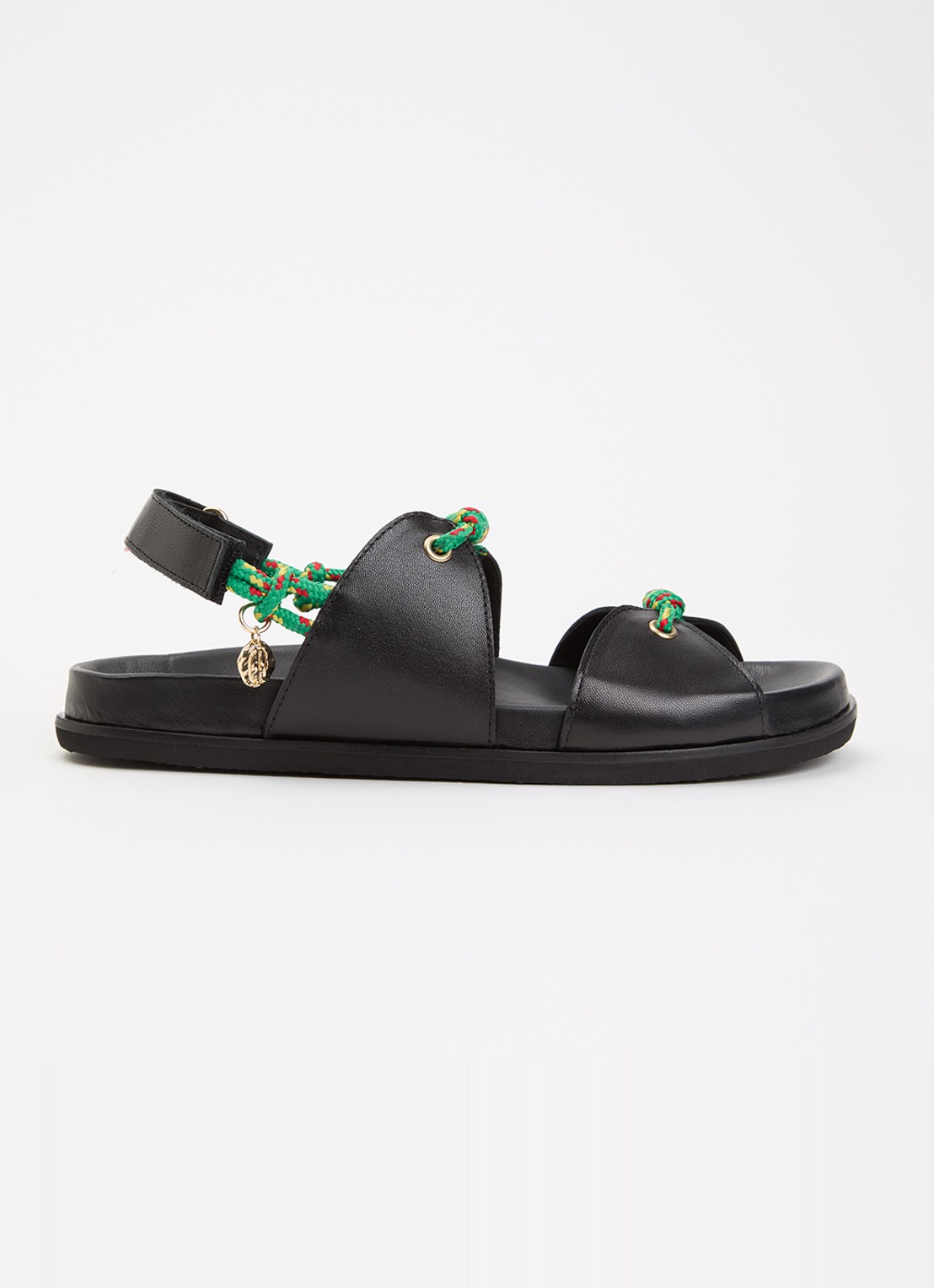 Claudie Pierlot Adagio sandaal van leer - voorkant zwart