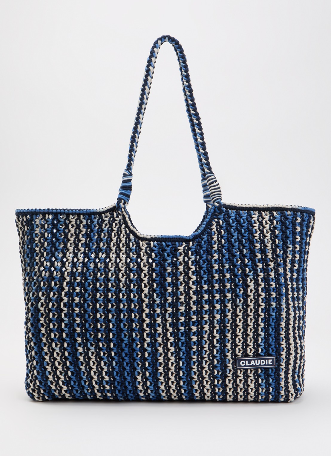 Claudie Pierlot Alienor shopper met print - voorkant donkerblauw