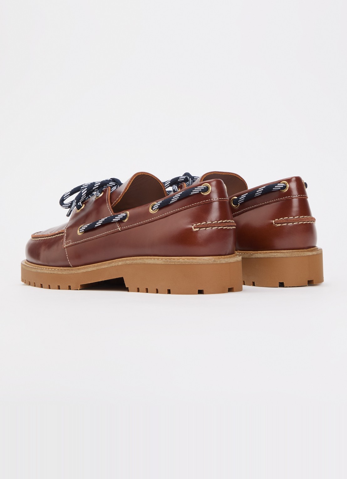 Claudie Pierlot Audrey bootschoen van leer - achterkant bruin
