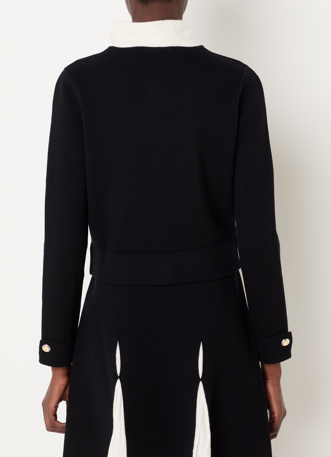 Claudie Pierlot Blazer in wolblend met sjaalkraag - achterkant 4 zwart