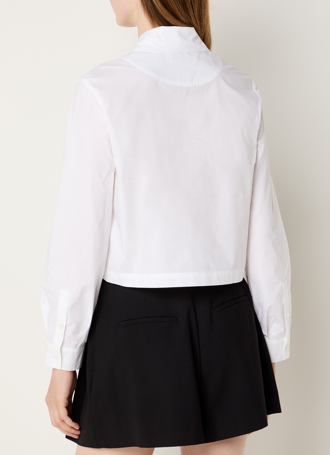 Claudie Pierlot Blouse met cut-out detail en imitatieparels - achterkant wit